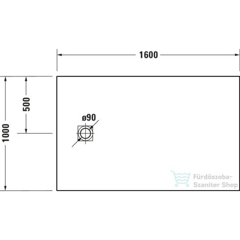 Duravit SUSTANO 160x100 cm-es zuhanytálca szifon nélkül, matt krém 720286620000000