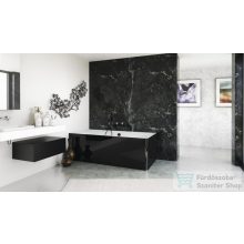   Sapho POLYSAN MARLENE MONOLITH kád, balos, lekerekített sarokkal, 175x75x63cm, fehér/fekete (72034MCLB)