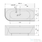 Sapho POLYSAN VIVA R MONOLITH asszimetrikus kád, 180x75x60cm (72129M)
