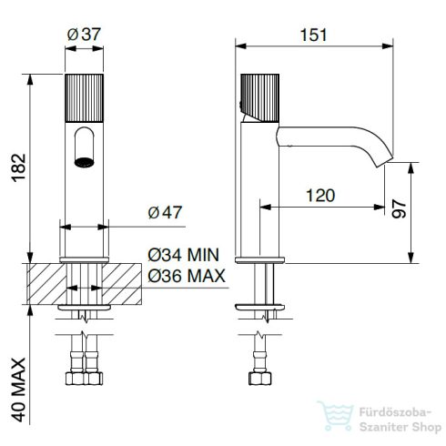 Bugnatese Moon mosdó csaptelep leeresztő nélkül,matt fehér 7219SBI