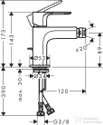 Hansgrohe REBRIS E bidé csaptelep automata leeresztővel,króm 72211000