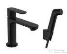 Hansgrohe REBRIS S 110 mosdócsaptelep bidette zuhannyal,leeresztő nélkül, matt fekete 72215670