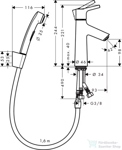 Hansgrohe HG Talis S Bidette szet 72290000