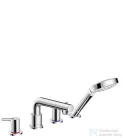 Hansgrohe TALIS S 4-lyukú peremre szerelhető, kétkaros kádcsaptelep, króm 72419000