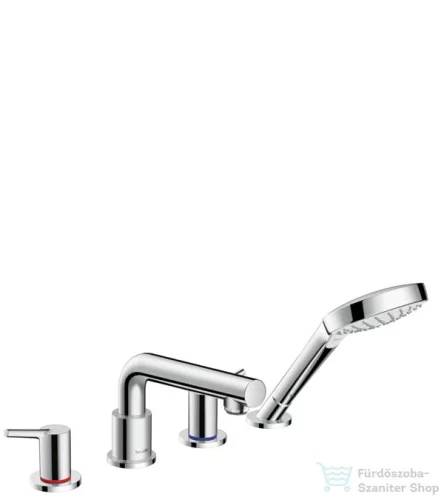 Hansgrohe TALIS S 4-lyukú peremre szerelhető, kétkaros kádcsaptelep, króm 72419000