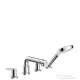 Hansgrohe TALIS S 4-lyukú peremre szerelhető, kétkaros kádcsaptelep, króm 72419000
