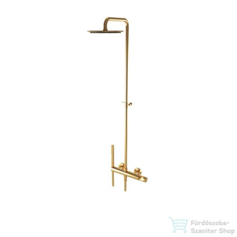 Bugnatese MOON zuhanyrendszer 22,5 cm-es fejzuhannyal,zuhanyszettel,szálcsiszolt arany 7242COS