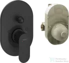 Hansgrohe Rebris S falsík alatti kád /zuhany csaptelep alaptesttel, matt fekete 72448670