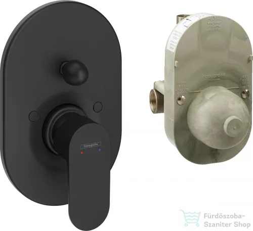 Hansgrohe Rebris S falsík alatti kád /zuhany csaptelep alaptesttel, matt fekete 72448670