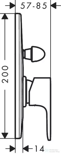 Hansgrohe Rebris S falsík alatti kád /zuhany csaptelep, matt fekete 72449670