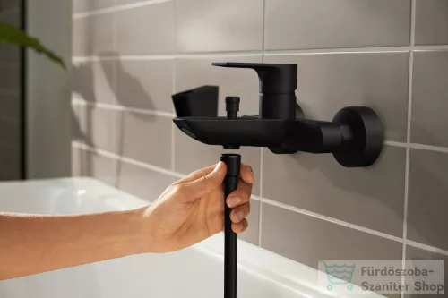 Hansgrohe REBRIS E kádtöltő csaptelep zuhanyszett nélkül,matt fekete72450670