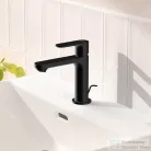 Hansgrohe REBRIS S 110 mosdócsaptelep automata leeresztővel, matt fekete,72517670