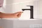 Hansgrohe REBRIS E 110 hidegindításos mosdó csaptelep leeresztő nélkül, matt fekete 72520670