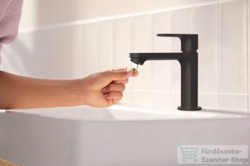 Hansgrohe REBRIS E 110 hidegindításos mosdó csaptelep leeresztő nélkül, matt fekete 72520670