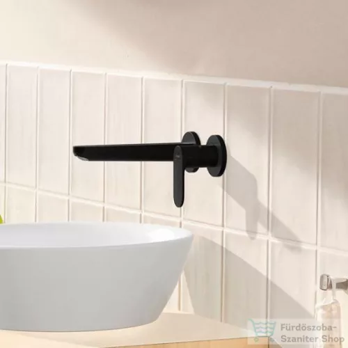 Hansgrohe REBRIS S falsík alatti mosdócsaptelep 200 mm-es kifolyóval,nem zárható leeresztővel,matt fekete 72528670