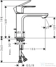 Hansgrohe REBRIS E 110 mosdócsaptelep automata leeresztővel, matt fekete 72557670