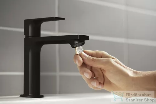 Hansgrohe REBRIS E 110 mosdócsaptelep automata leeresztővel, matt fekete 72557670