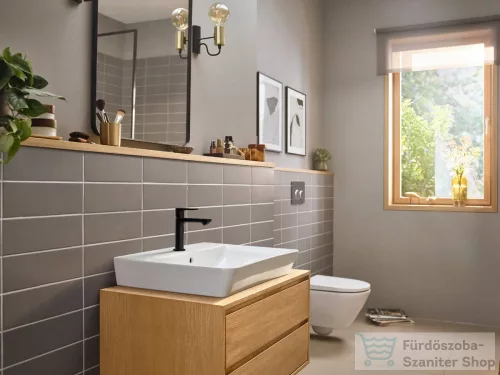 Hansgrohe REBRIS E 110 mosdócsaptelep automata leeresztővel, matt fekete 72557670
