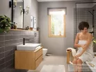Hansgrohe REBRIS E 110 mosdócsaptelep automata leeresztővel, matt fekete 72557670