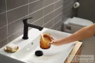 Hansgrohe REBRIS E 110 hidegindításos mosdó csaptelep leeresztő nélkül, matt fekete 72560670