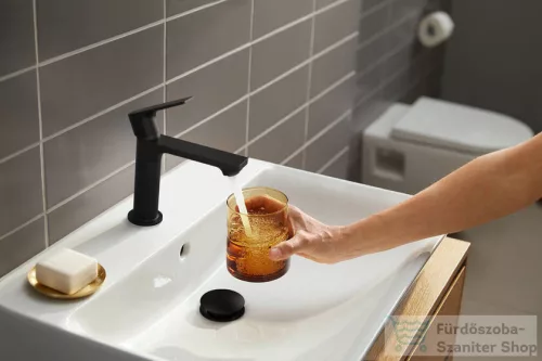 Hansgrohe REBRIS E 110 hidegindításos mosdó csaptelep leeresztő nélkül, matt fekete 72560670