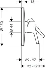 Hansgrohe HG Talis S Falsík alatti egykaros zuhanycsaptelep 72606000