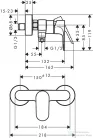 Hansgrohe REBRIS S zuhanycsaptelep zuhanyszett nélkül, matt fekete 72640670