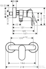 Hansgrohe REBRIS S zuhanycsaptelep zuhanyszett nélkül, matt fekete 72643670