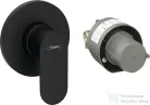 Hansgrohe Rebris S falsík alatti kád /zuhany csaptelep alaptesttel, matt fekete 72648670