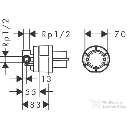 Hansgrohe Rebris E falsík alatti kád /zuhany csaptelep alaptesttel, króm 72658000