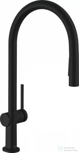 Hansgrohe TALIS M54 kihúzható fejes 2 jet mosogató csaptelep 210, matt fekete 72800670