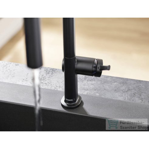Hansgrohe TALIS M54 kihúzható fejes 2 jet mosogató csaptelep 210, matt fekete 72800670