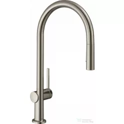   Hansgrohe TALIS M54 kihúzható fejes 2 jet mosogató csaptelep 210, nemesacél felület 72800800