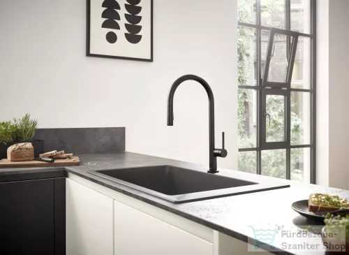 Hansgrohe TALIS M54 210 mosogató csaptelep kihúzható fejjel,S-Box,matt fekete 72801670