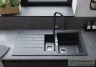Hansgrohe TALIS M54 egykaros mosogató csaptelep kihúzható fejjel, matt fekete 72803670
