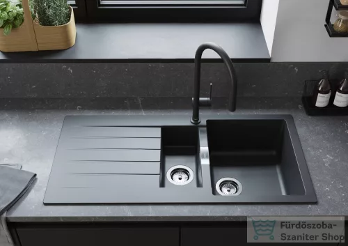 Hansgrohe TALIS M54 egykaros mosogató csaptelep kihúzható fejjel, matt fekete 72803670