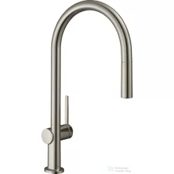   Hansgrohe TALIS M54 egykaros mosogató csaptelep kihúzható fejjel, rozsdamentes acél hatású 72803800