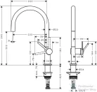 Hansgrohe TALIS M54 egykaros mosogató csaptelep,matt fekete 72804670