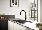 Hansgrohe Talis M54 egykaros mosogató csaptelep 220, elzárószeleppel, matt fekete 72805670