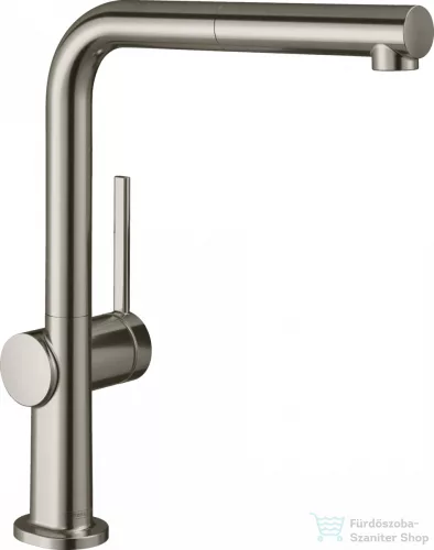 Hansgrohe TALIS M54 mosogató csaptelep kihúzható kifolyóval,1 jet,S-Box, nemesacél felület 72809800