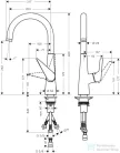 Hansgrohe HG Talis S egykaros konyhai csaptelep 280 átfolyós vízmelegítőkhöz 72812000