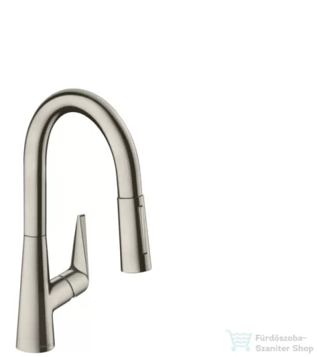 Hansgrohe Talis konyhai csaptelep 160, kihúzható kifolyóval, rozsdamentes acél hatású 72815800