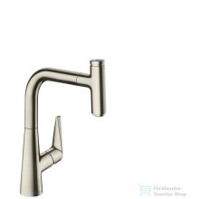   Hansgrohe Talis Select S konyhai csaptelep 220, kihúzható kifolyóval, rozsdamentes acél hatású 72822800