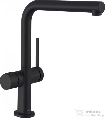 Hansgrohe TALIS M54 egykaros mosogató csaptelep 270 elzárószeleppel, matt fekete 72827670