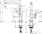 Hansgrohe TALIS M54 egykaros mosogató csaptelep, króm 72840000
