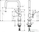 Hansgrohe TALIS M54 U 220 Eco egykaros mosogató csaptelep, króm 72844000