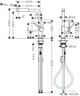 Hansgrohe TALIS M54 mosogató csaptelep kihúzható kifolyóval,1 jet Eco, matt fekete 72845670