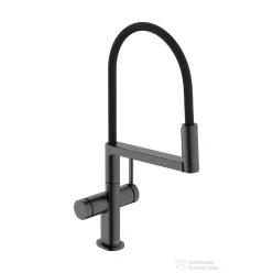   Hansgrohe TALIS M54 Powder spray 3 funkciós mosogató csaptelep, szálcsiszolt fekete króm 72861340