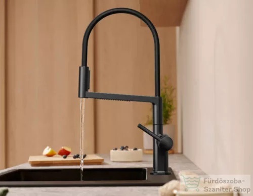 Hansgrohe TALIS M54 Powder spray 3 funkciós mosogató csaptelep, szálcsiszolt fekete króm 72861340