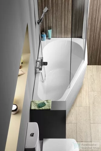 Sapho POLYSAN TIGRA R aszimmetrikus kád 150x75x46 cm, jobbos, fehér 72933